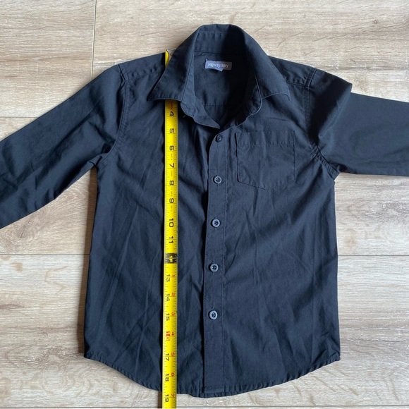Newberry dress shirt black button down long sleeve special occasion - Picture 6 of 8